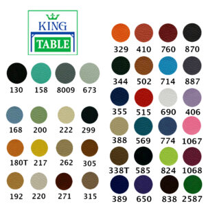 Kingtable  มีเบาะหนังเทียมให้เลือกกว่า 40 สี